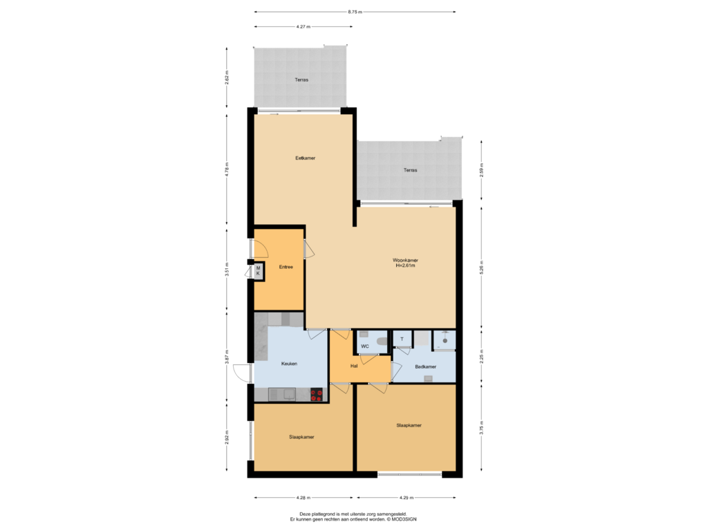 Bekijk plattegrond van Appartement van Bartoklaan 87