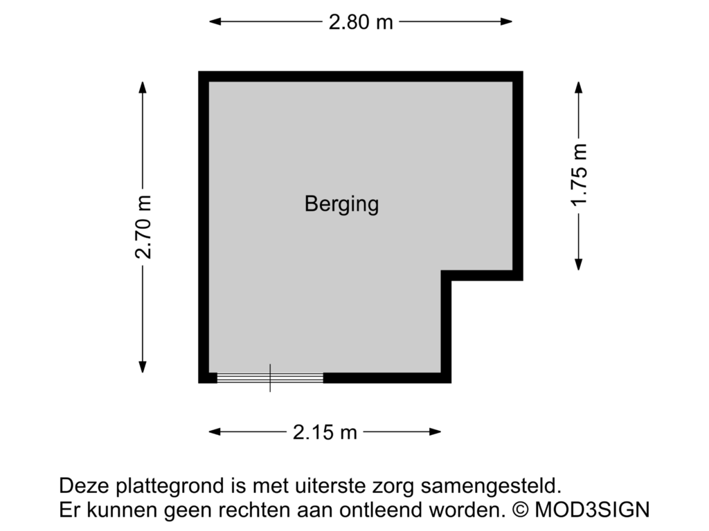 Bekijk plattegrond van Berging van Bartoklaan 87