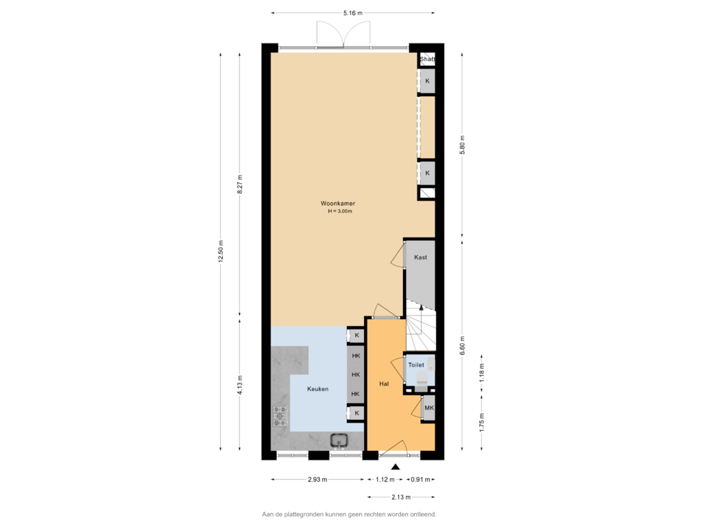 Bekijk plattegrond van Begane grond van Zandweg 28