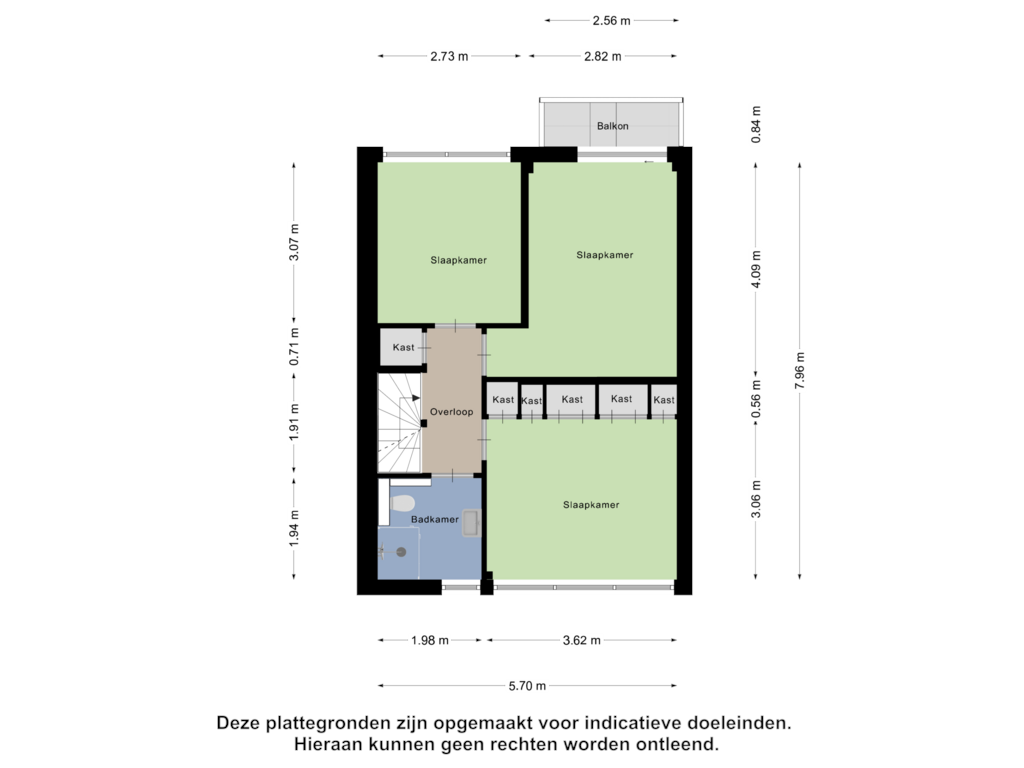 View floorplan of Eerste Verdieping of Flevolandlaan 30