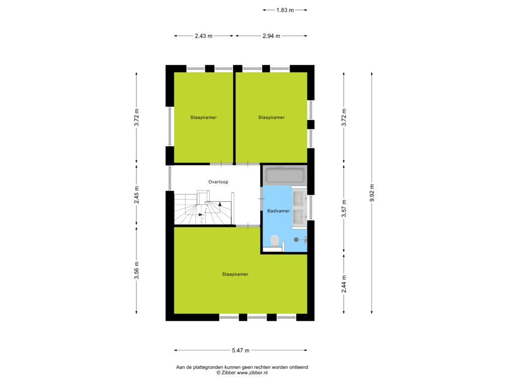 View floorplan of Eerste Verdieping of De Schans 1