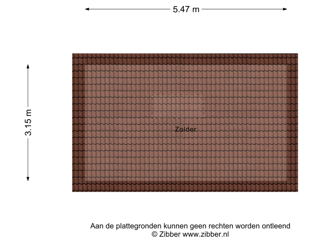 View floorplan of Zolder of De Schans 1