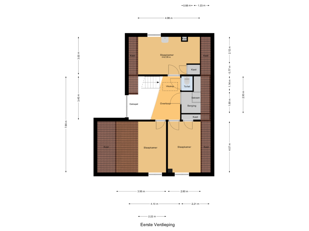 Bekijk plattegrond van Eerste Verdieping van Sint Lucasstraat 10