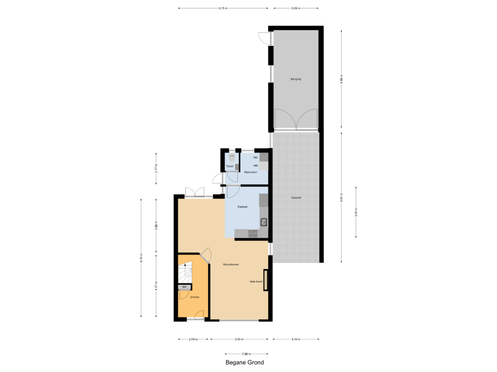 Bekijk plattegrond van Begane Grond van Egidiusstraat 2