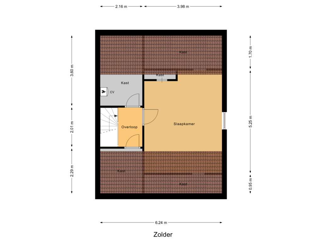 Bekijk plattegrond van Zolder van Egidiusstraat 2