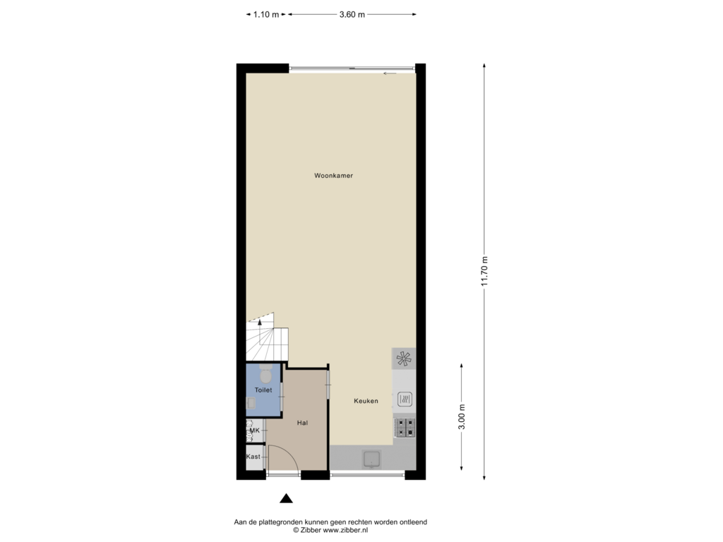 View floorplan of Begane Grond of Houtsnipwal 74