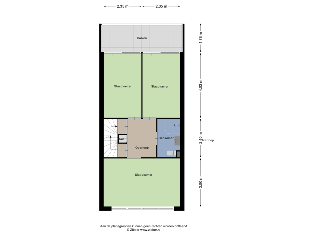 View floorplan of Eerste Verdieping of Houtsnipwal 74