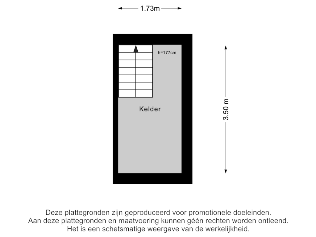 Bekijk plattegrond van Kelder van Jordenstraat 3