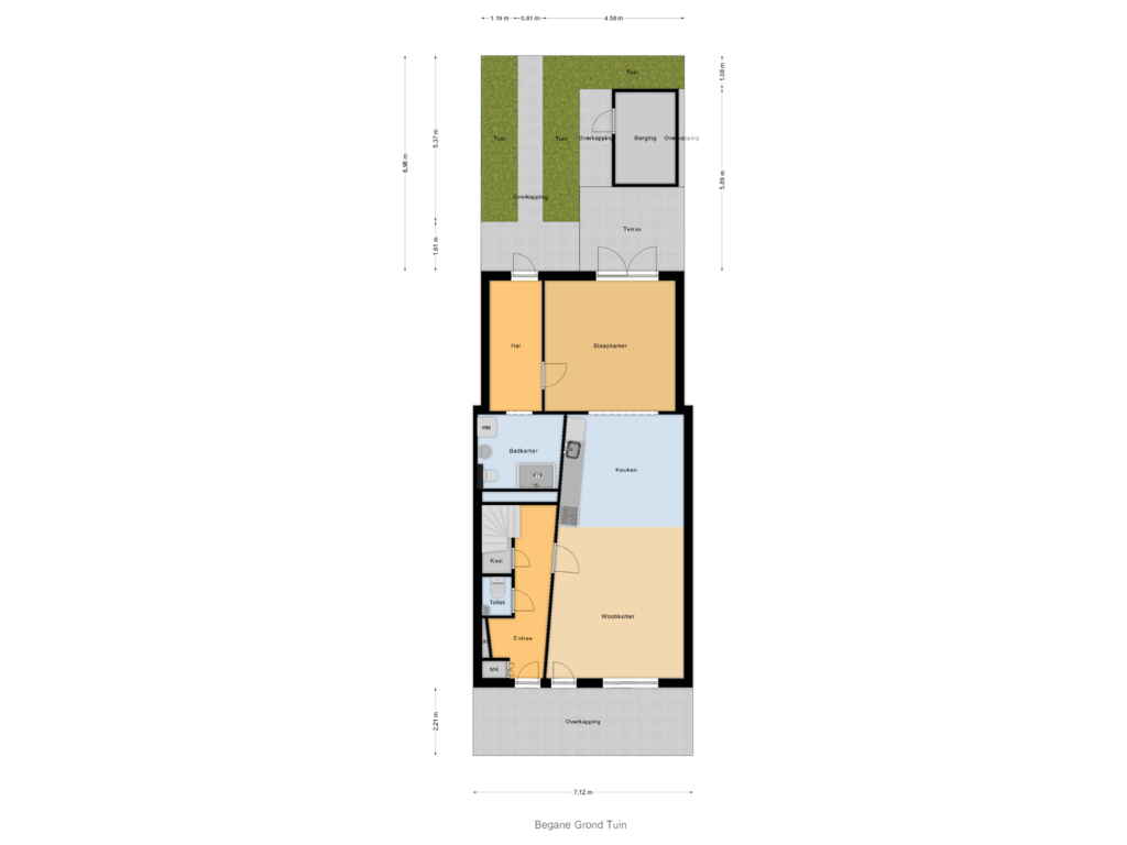 Bekijk plattegrond van Begane Grond Tuin van Havenkade 17