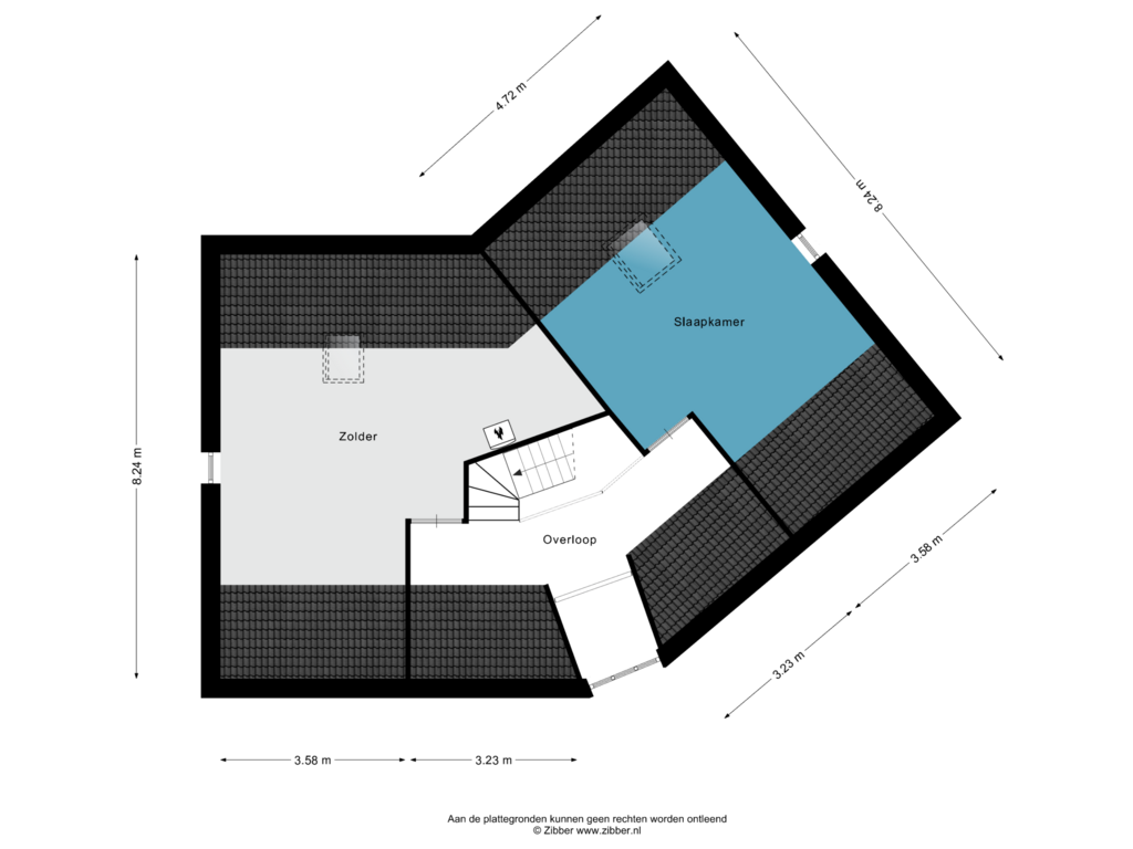 Bekijk plattegrond van Tweede verdieping van Malpad 1