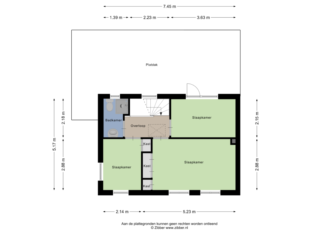 View floorplan of Eerste Verdieping of Beckumerstraat 190