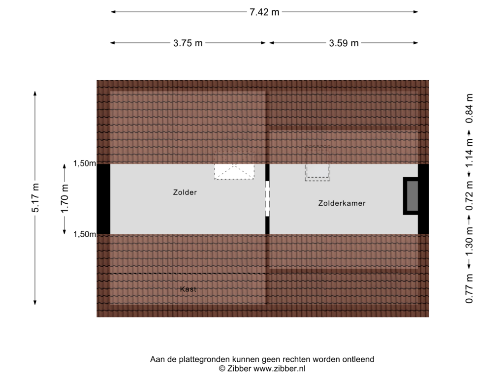 View floorplan of Tweede Verdieping of Beckumerstraat 190