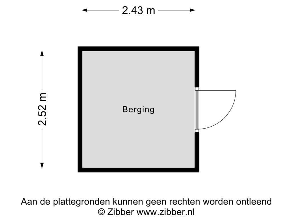 View floorplan of Berging of Beckumerstraat 190