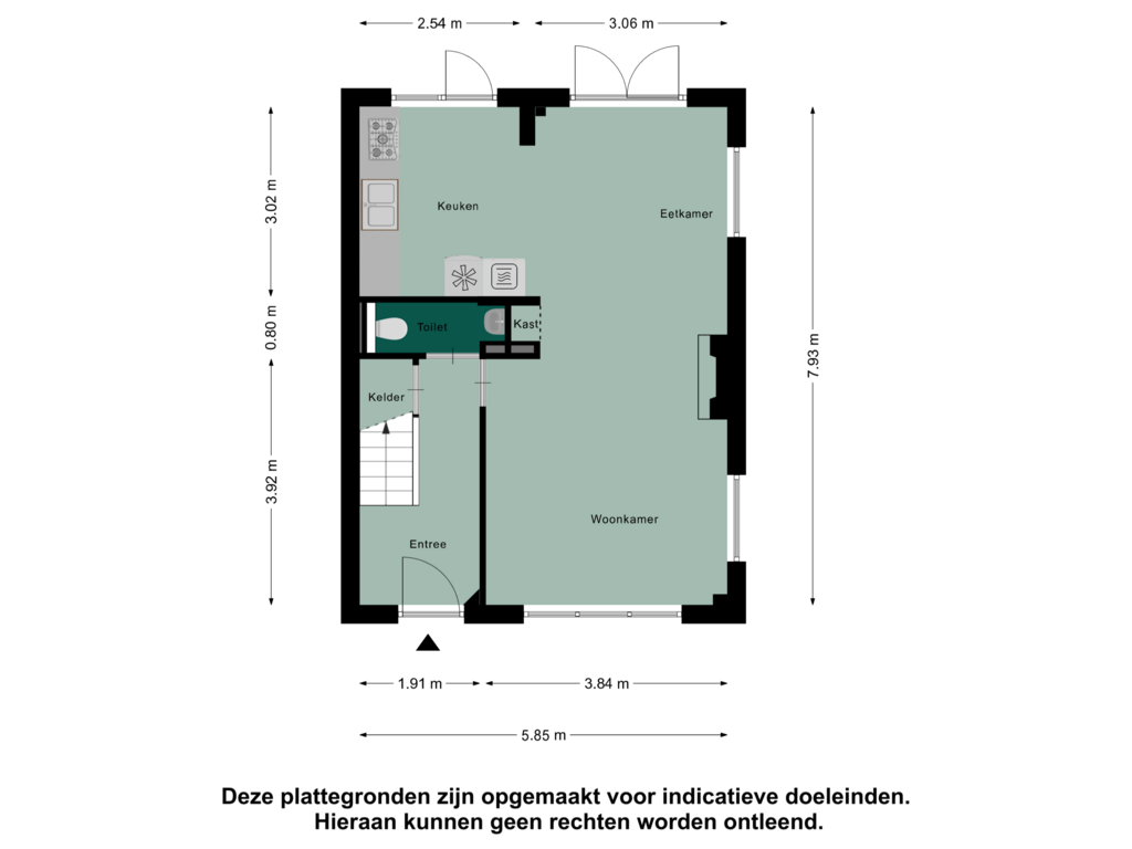 Bekijk plattegrond van Begane Grond van Monseigneur Zwijsenstraat 35-A