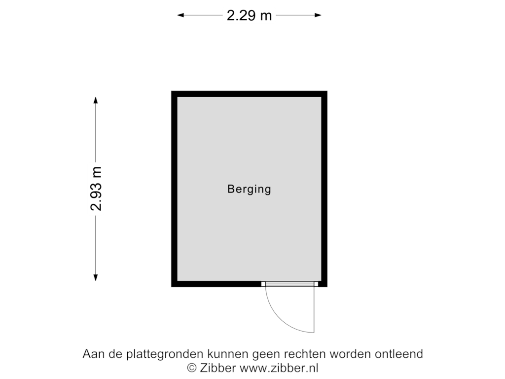 View floorplan of Berging of Koningin Wilhelminapark 135