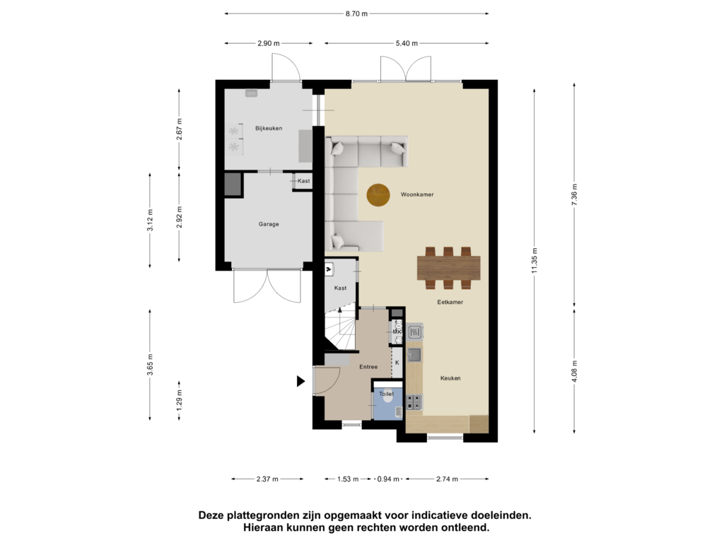 Bekijk plattegrond van Begane Grond van Burgemeester H A van Steennisstraat 23