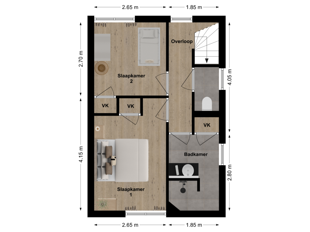 Bekijk plattegrond van Floor 1 van Buitenkade 18