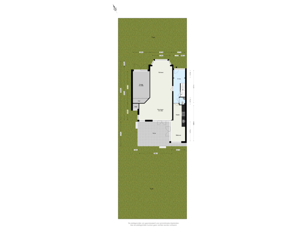 Bekijk plattegrond van Begane Grond Tuin van Plaswijcklaan 55