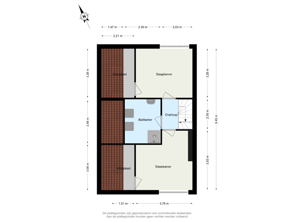 Bekijk plattegrond van 2de Verdieping van Plaswijcklaan 55