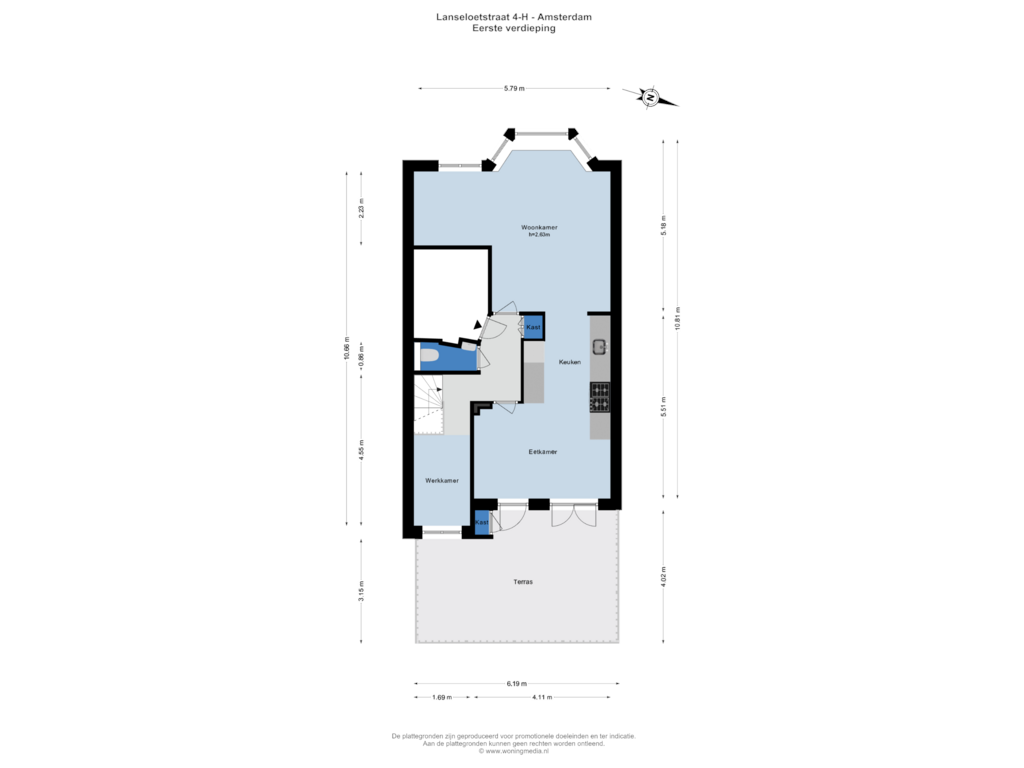 Bekijk plattegrond van 1e_verd van Lanseloetstraat 4-H