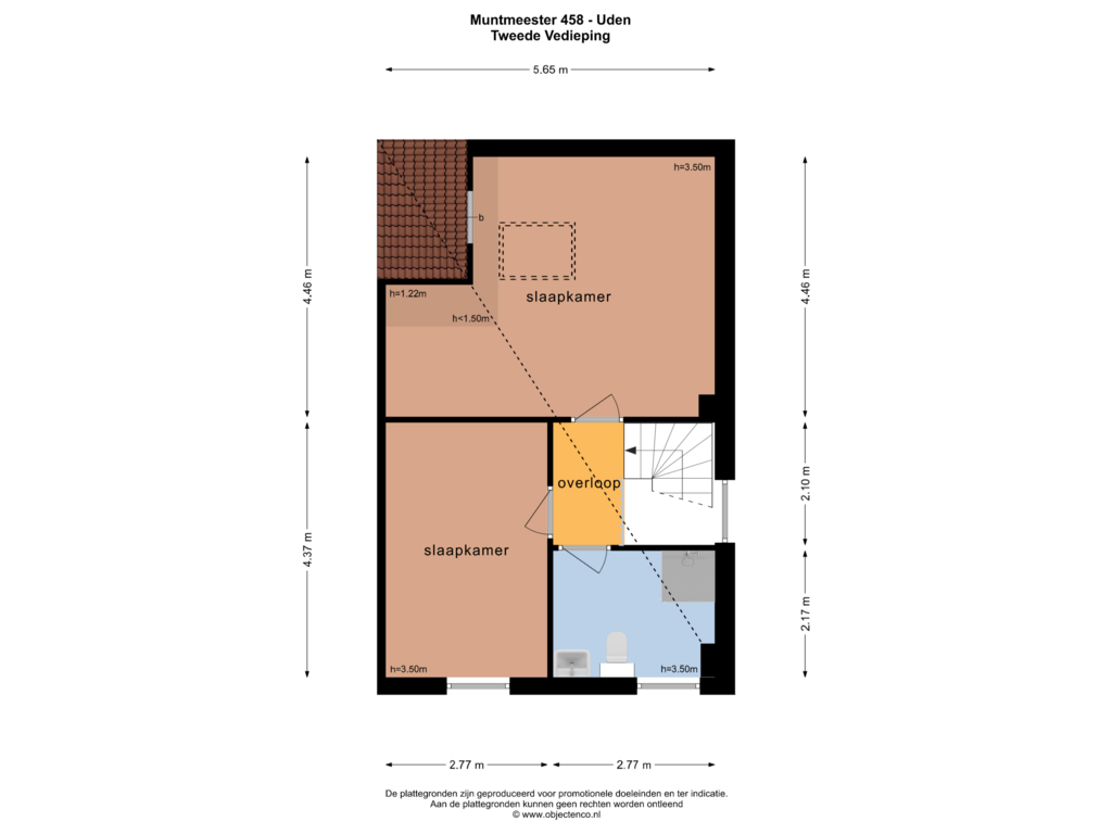 Bekijk plattegrond van TWEEDE VERDIEPING van Muntmeester 458