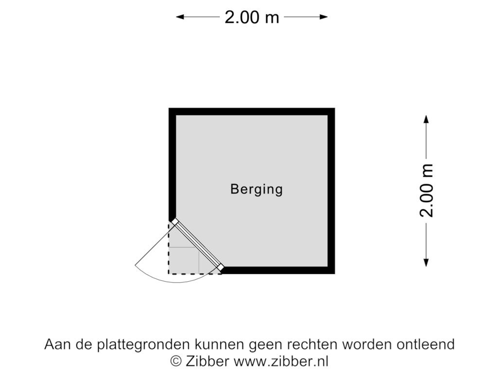 Bekijk plattegrond van Berging van Lisserdijk 489