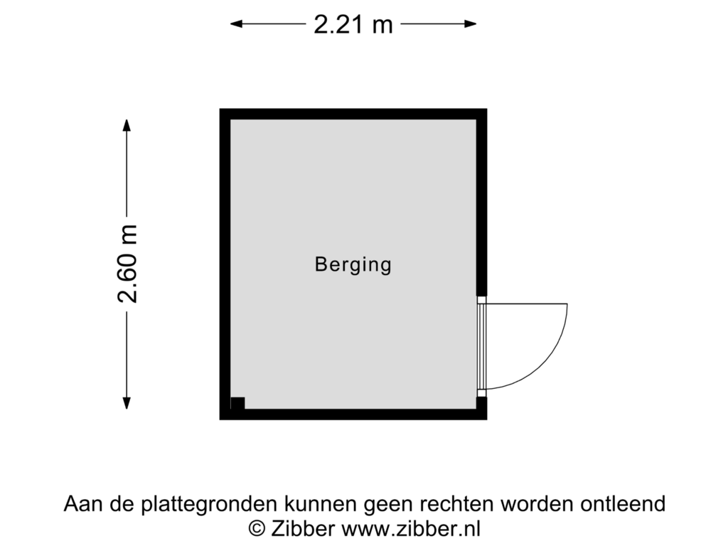 View floorplan of Berging of Biesterweg 3-C