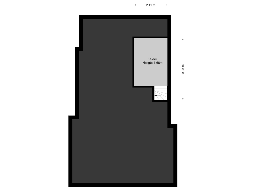 View floorplan of Kelder of Simon Stevinweg 84