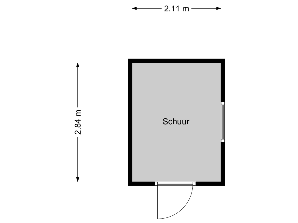 View floorplan of Schuur of Simon Stevinweg 84