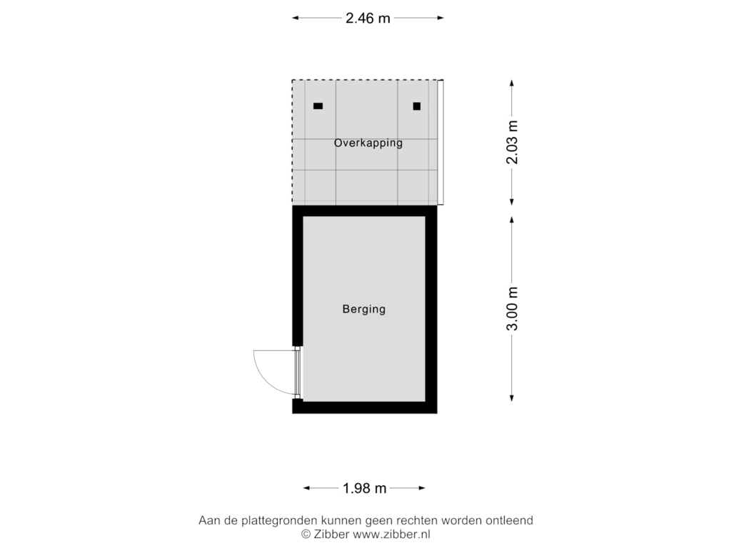 View floorplan of Berging of Dokter Beumerstraat 74