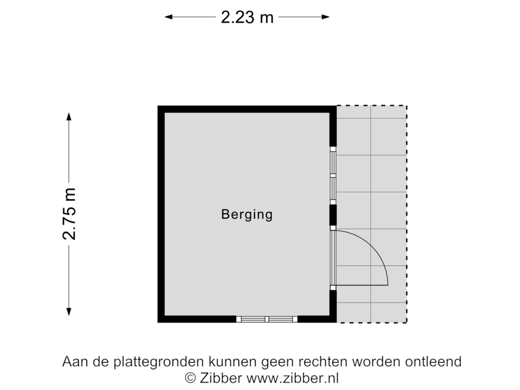 View floorplan of Berging of Dokter Beumerstraat 74