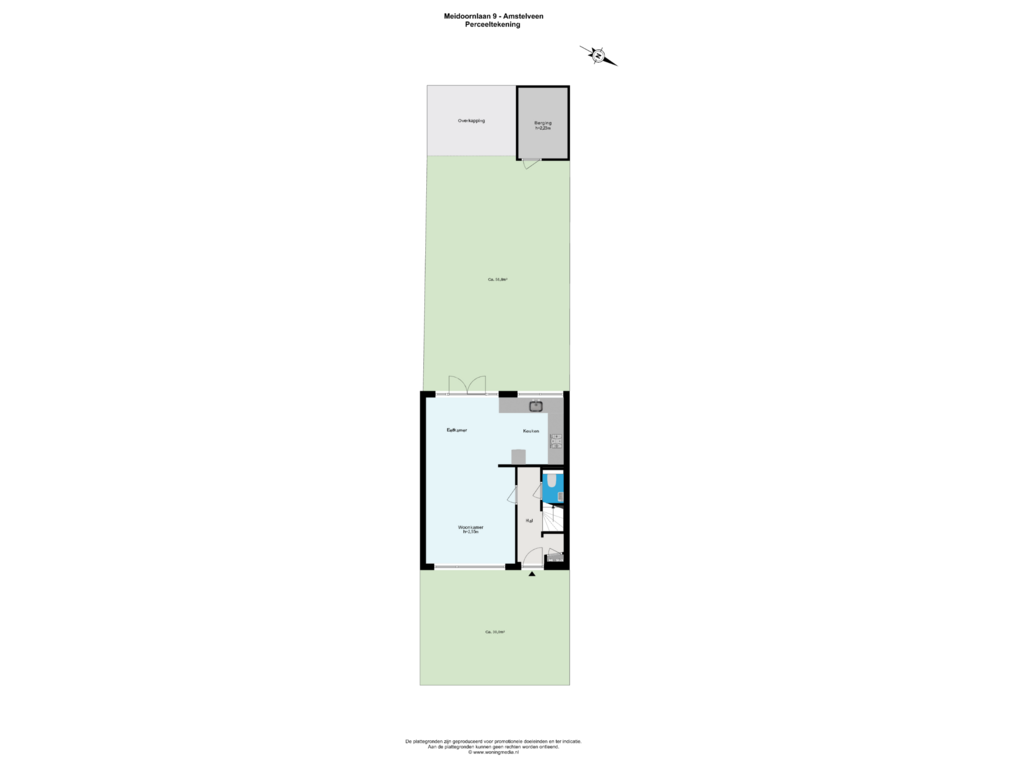 View floorplan of Perceelt of Meidoornlaan 9