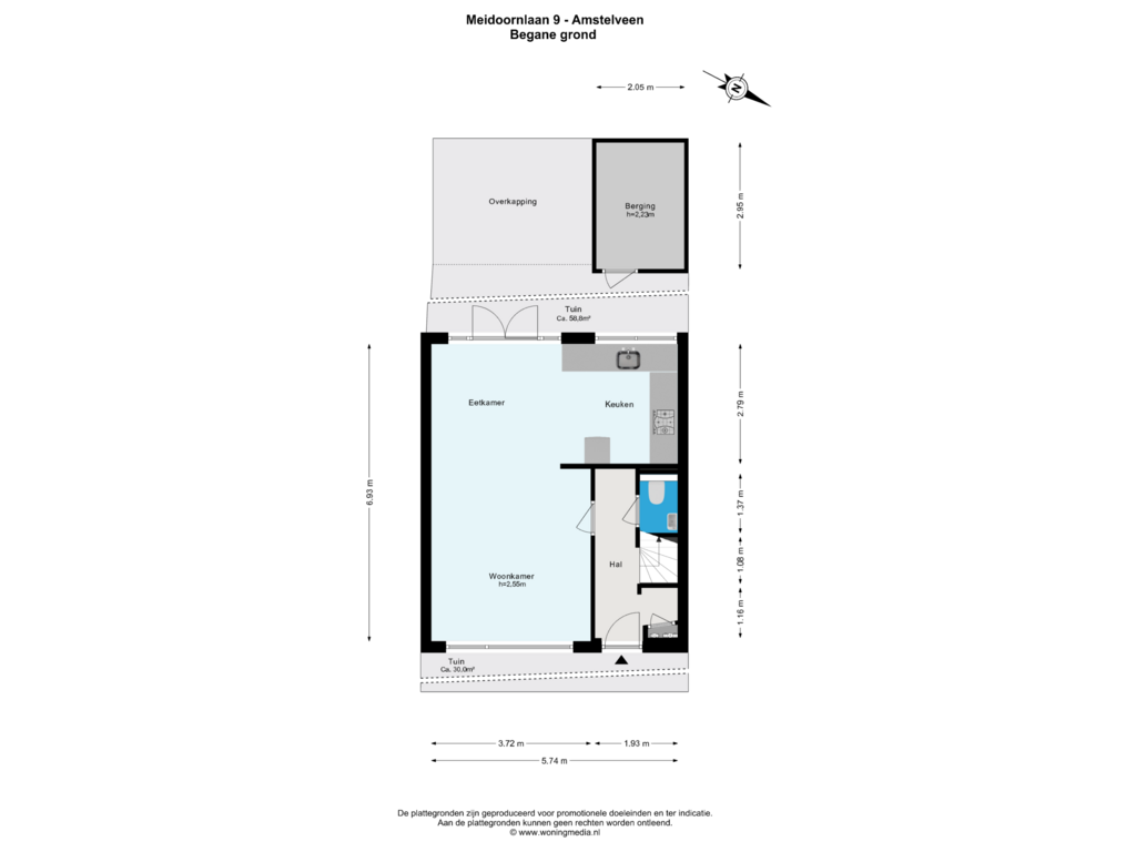 View floorplan of Begane_grond of Meidoornlaan 9