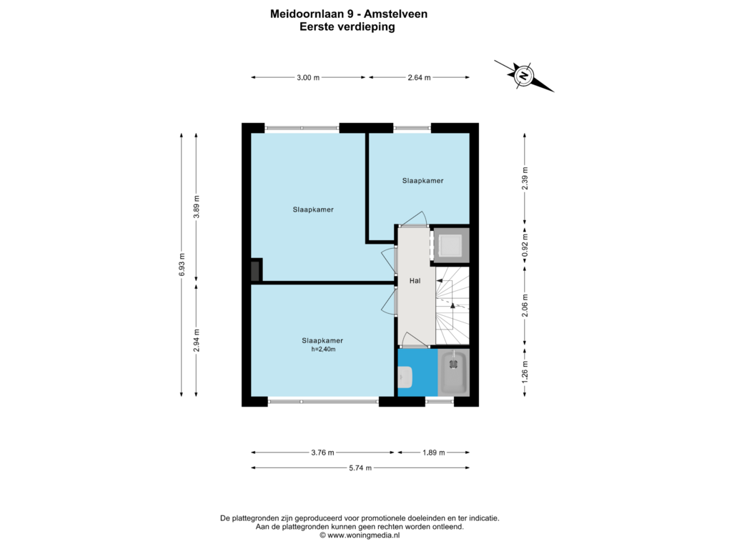 View floorplan of 1e_verd of Meidoornlaan 9