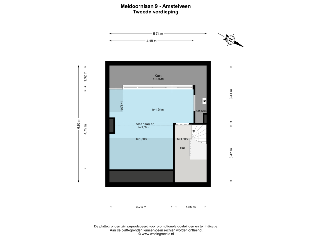 View floorplan of 2e_verd of Meidoornlaan 9