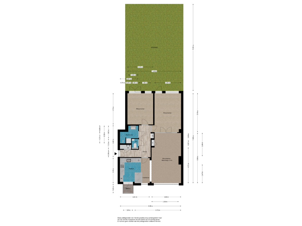 View floorplan of Perceel of De Carpentierstraat 127