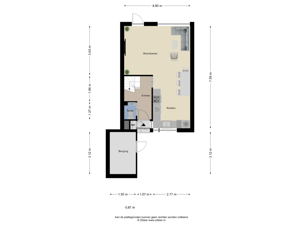 Bekijk plattegrond van Begane Grond van De Koopman 50