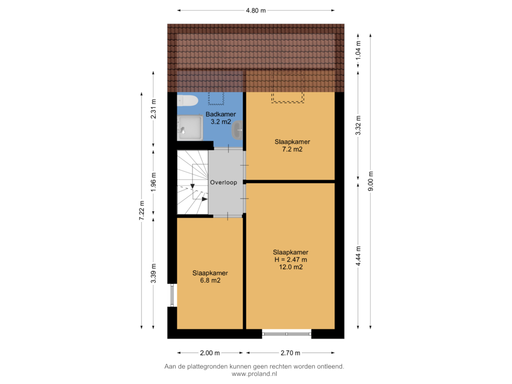 View floorplan of 1e Verdieping of Staartmees 8