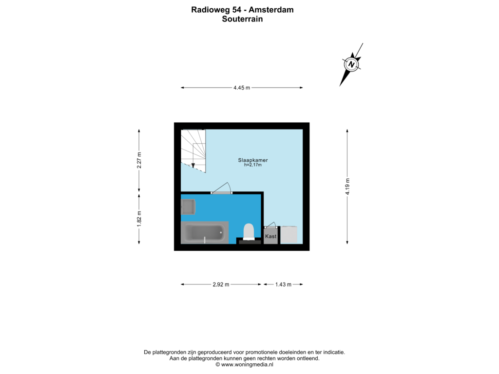 View floorplan of Kelder of Radioweg 54