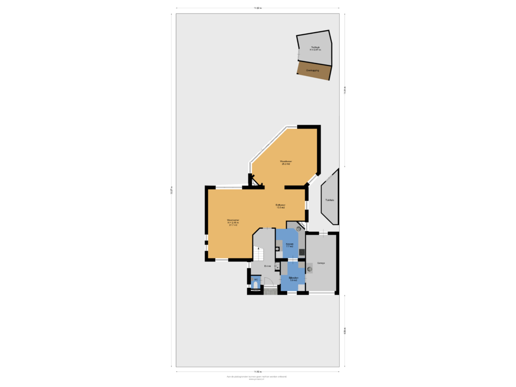 Bekijk plattegrond van Begane Grond Met Kavel van Elstar 9