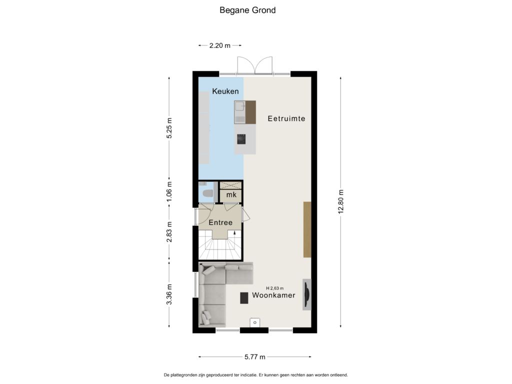 Bekijk plattegrond van floor 0 van Baak van Renesse 25