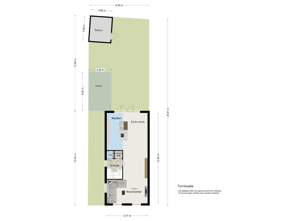 Bekijk plattegrond van tuin situatie van Baak van Renesse 25