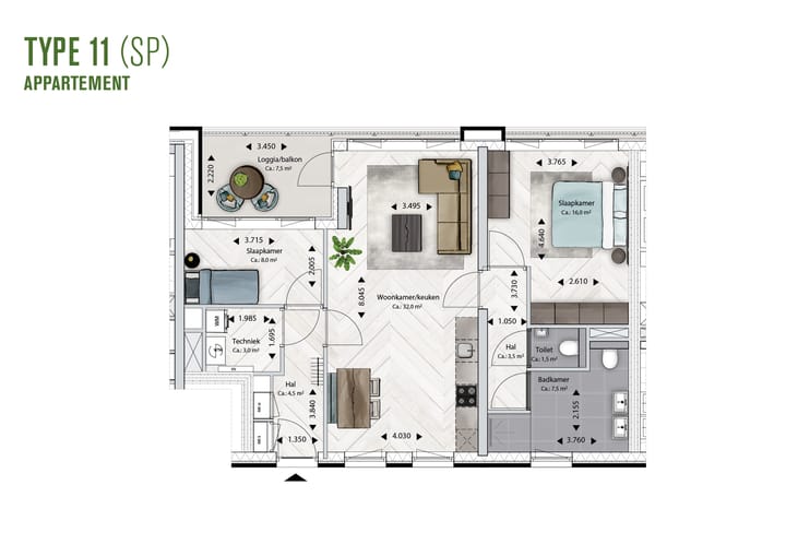 Foto 10 van BLOSSEM Edison - Appartement (Bouwnr. 2.36)
