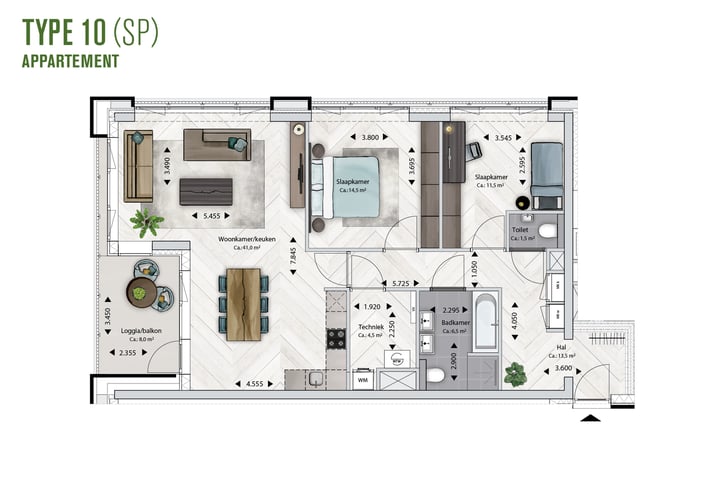 Bekijk foto 10 van Type 10sp - Appartement (Bouwnr. 2.38)