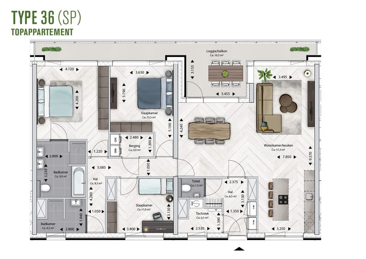 Foto 10 van BLOSSEM Edison - Topappartement (Bouwnr. 6.109)