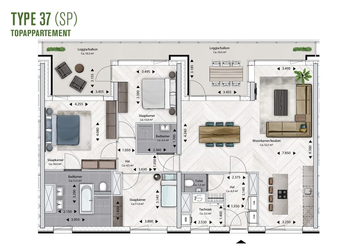 Foto 10 van BLOSSEM Edison - Topappartement (Bouwnr. 6.103)