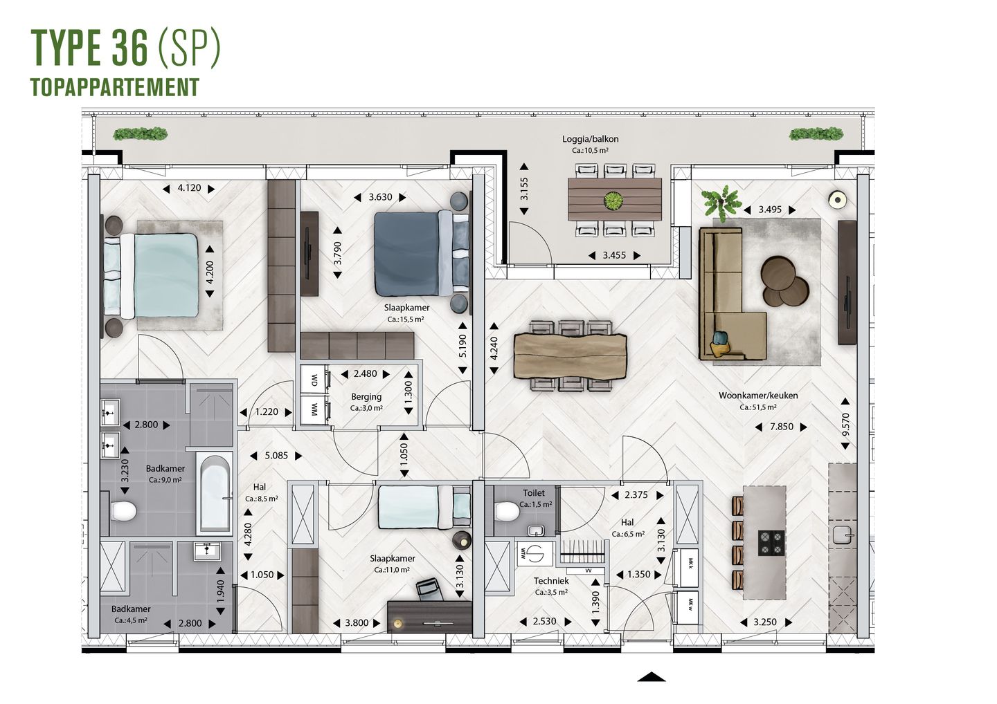 Foto 10 van BLOSSEM Edison - Topappartement (Bouwnr. 6.104)