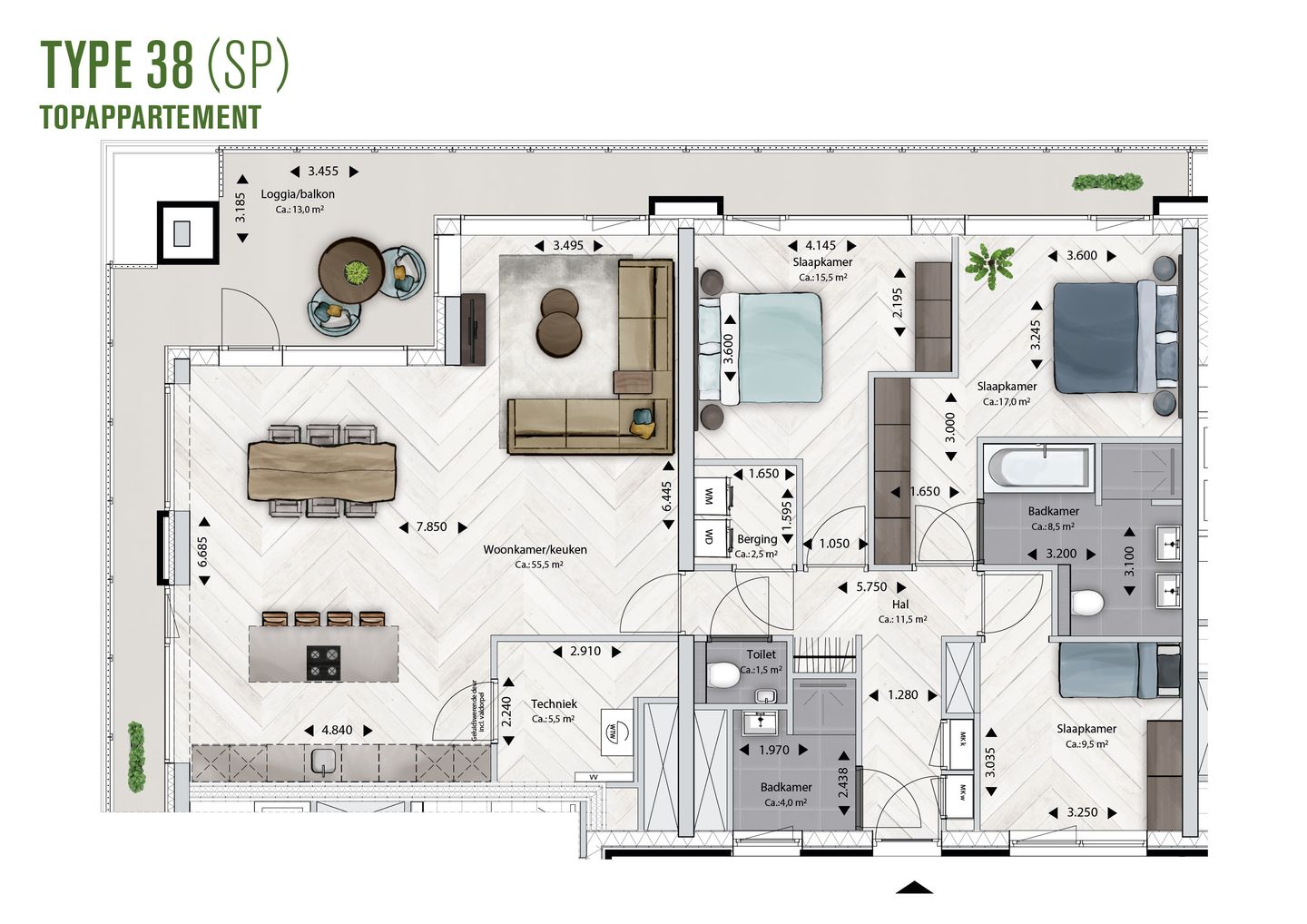 Foto 10 van BLOSSEM Edison - Topappartement (Bouwnr. 6.111)