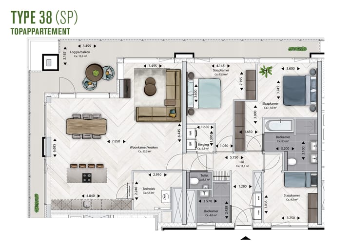 Photo 10 of BLOSSEM Edison - Topappartement (Bouwnr. 6.111)