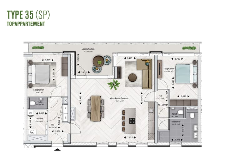 Photo 10 of BLOSSEM Edison - Topappartement (Bouwnr. 6.107)